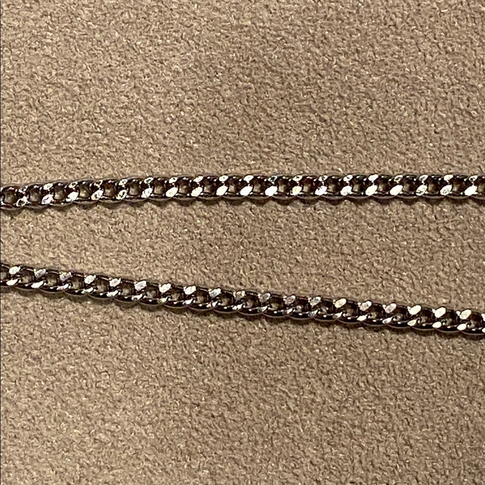 24” Infinity Loop Flat Cube Link Necklace - image 2